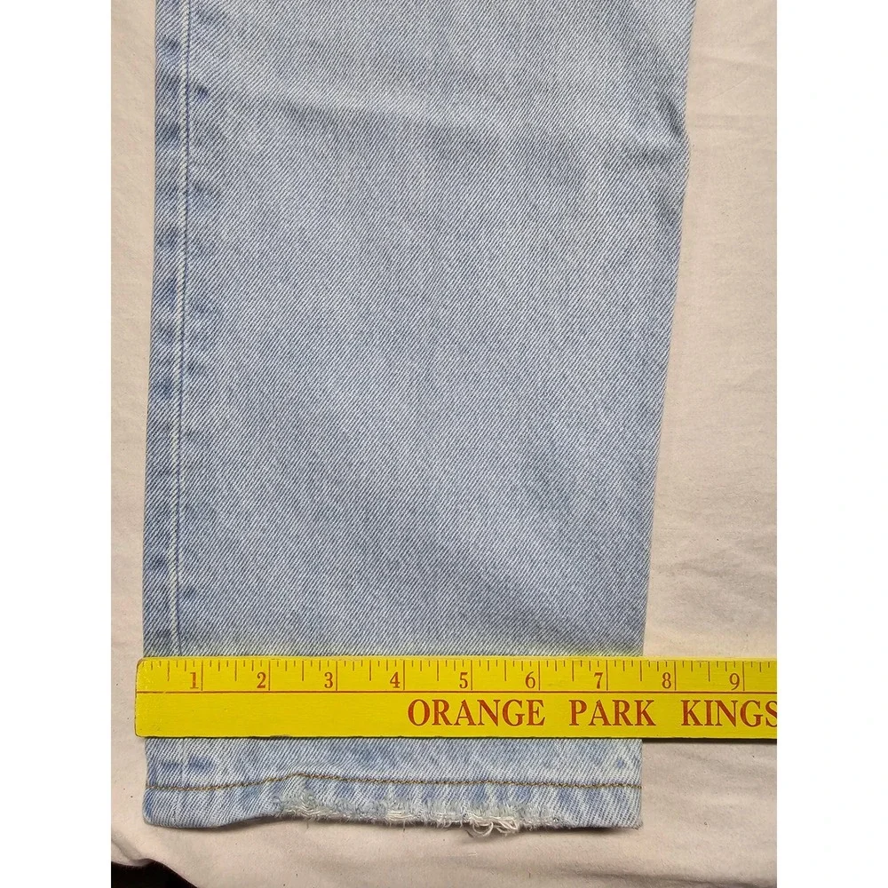 Levis 501 Original Fit Jeans Light Wash Straight Leg Denim Blue Mens 32x31 - Picture 4 of 11